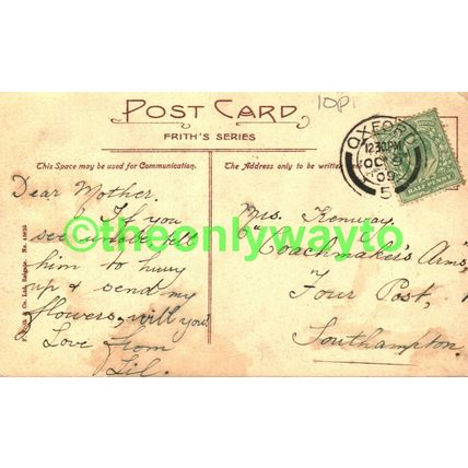 Oxford New College, City Walls, Oxon, Friths Postcard 1909