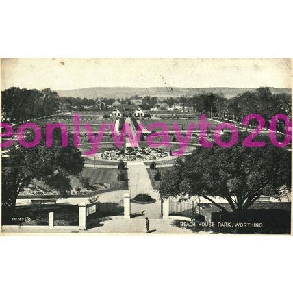 Beach House Park, Worthing, Sussex,1910/20s, Postcard