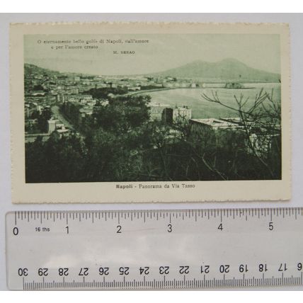 vintage postcard Napoli, Panorama da Via Tasso