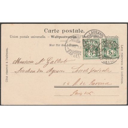 Le Château, Ouchy, Lausanne, 1903 - Burgy CPA