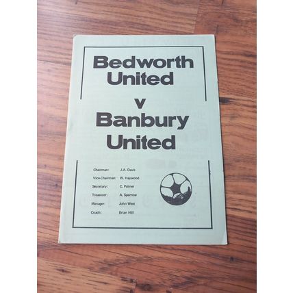 1976/77 Bedworth United vs Banbury United - Southern League * FREE P&P *