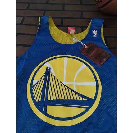 GOLDEN STATE WARRIORS Mitchell & Ness Drop Step Basketball Jersey ~New~ S M 2XL