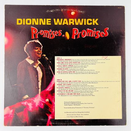 Dionne Warwick – Promises, Promises Vinyl LP Record Album SPS-571
