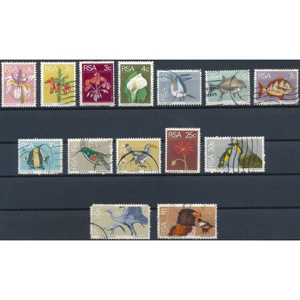 Flora & Fauna Definitive: 14 Values - South Africa 1974 - Used Hinged