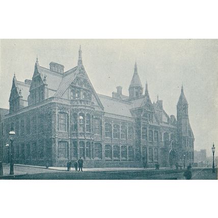 Birmingham Art Gallery Industrial Hall / Law Courts 1900 Antique Print Picture