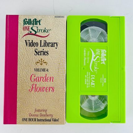 Donna Dewberry Folk Art One Stroke Volume 1 and 4 VHS Tape Lot