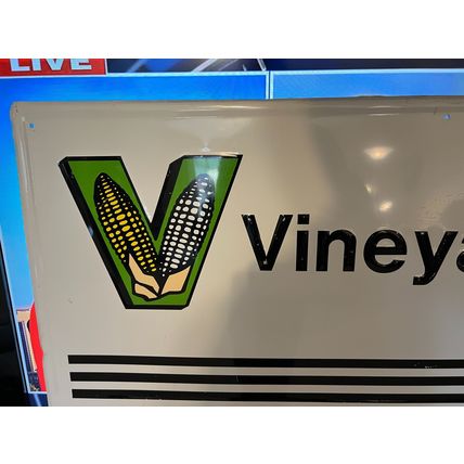 Embossed Vineyard Co-Op Dealer sign marked Grace Comm. Inc. Earth City 2-(9)6 DL