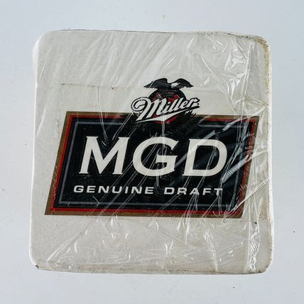 Miller Genuine Draft MGD Beer Bar Coaster 100 Pack NEW Home Man Cave Bar Supply