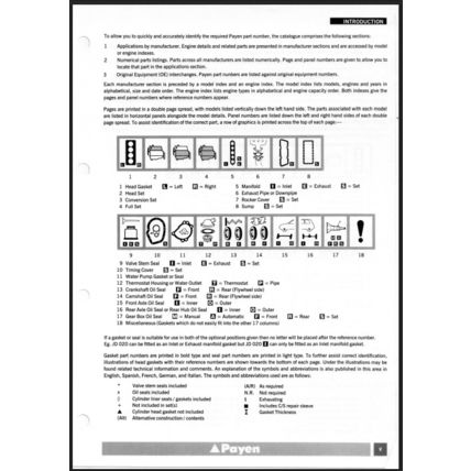 Payen German Models Gasket And Oil Seal Parts Catalogue 1994 PX513 Reprint