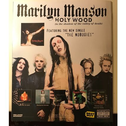 OZZfest magazine 2001 Ozzy Osbourne cover Marilyn Manson back cover