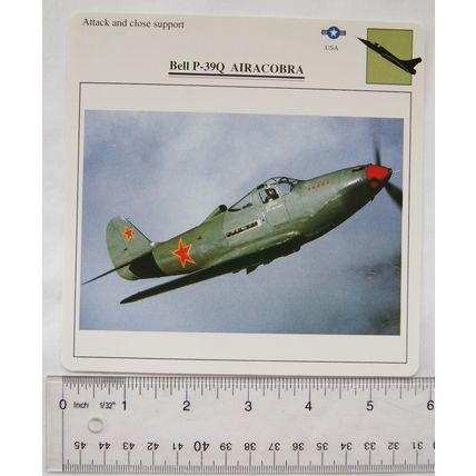 Bell P-39Q Air Cobra - USA - Attack & Close Support - Collectors Club Card