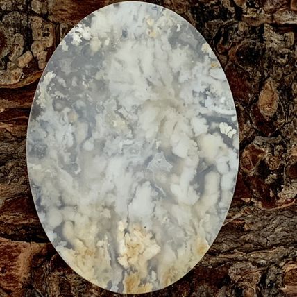 Plume Flower Agate Oval Cabochon Natural Polished Crystal Cab 2"x1.5" 12g 60 CTS