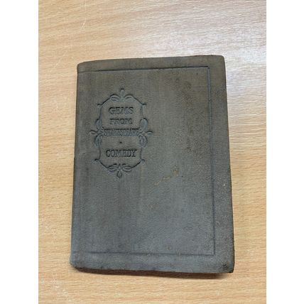 c1921 "GEMS FROM SHAKESPEARE (COMEDY) TINY ILLUSTRATED SUEDE LEATHER BOOK (LL)