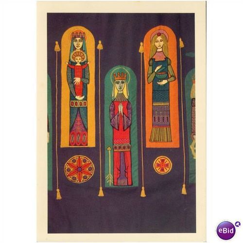 GB Postcard - Embroidered Curtain, Romsey Abbey, Hampshire
