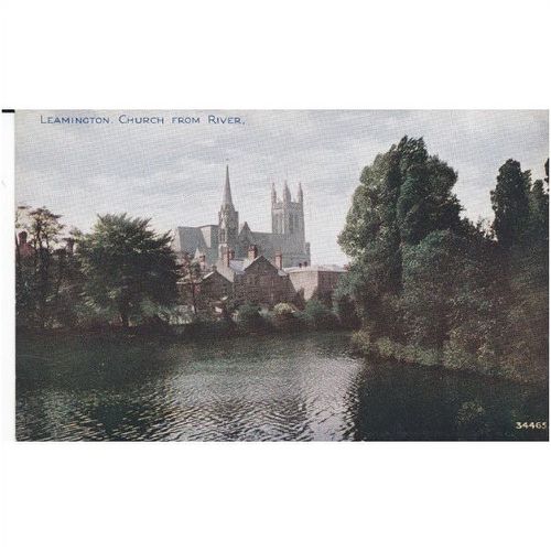 Leamington, Church From River Warwickshire Postcard.WAR6115