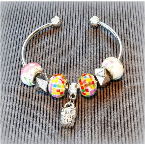 Cute Baby Charm European Beads Silver Plated Bracelet Bangle Jewellery 1882