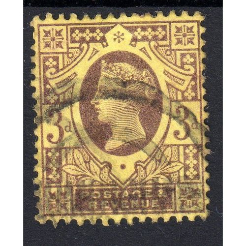 1887-92 Sg202 3d PURPLE &YELLOW BDO22