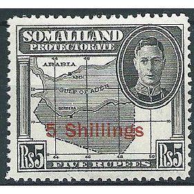 Somaliland Protectorate 1951 SG135 5s on 5 Black Mounted Mint .. ..