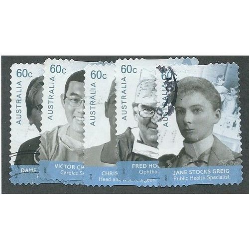 AUS 2012 SET (S/A) 'DOCTORS' (5v) FINE USED (EBID36-240)