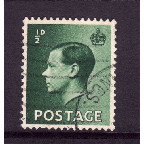 GREAT BRITAIN 1936 EDWARD VIII SG457 1/2d GREEN FINE USED #4