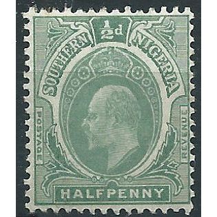 Southern Nigeria 1907 SG33 1/2d Grey-Green Die B Mounted Mint . . ..