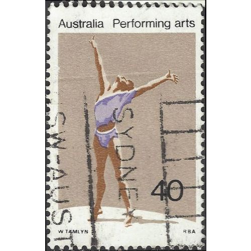AUSTRALIA, Performing Arts- Dance, light brown 1977, 40c, #4