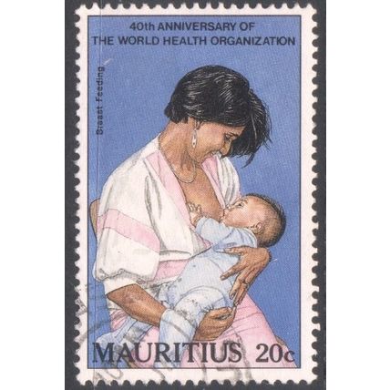 Mauritius stamps 1988 - 20c 40th Anniversary of WHO