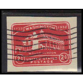 Used U525 2c Mount Vernon Very Fine Cut Square Z2879