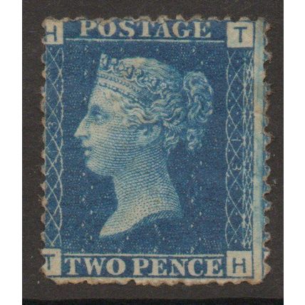 Sg47 2d BLUE plate 13 GOOD MOUNTED MINT " T H " (BLUES)