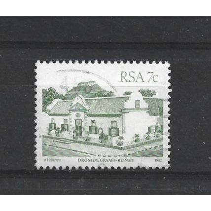 SouthAfrica.SG517 7c Drostdy,Graaff-Reinet (Dull Yellowish Green).F/Used.Sep25c