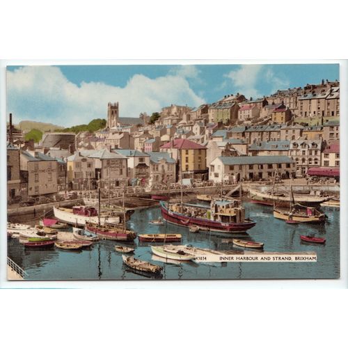 Inner Harbour and Strand Brixham Devon Postcard 43034