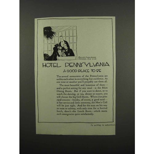 1920 Hotel Pennsylvania Ad - A Good Place to Be