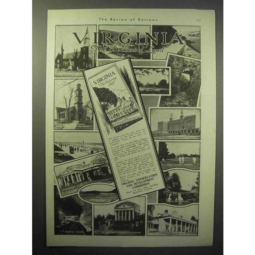 1930 Virginia Conservation & Development Commission Ad