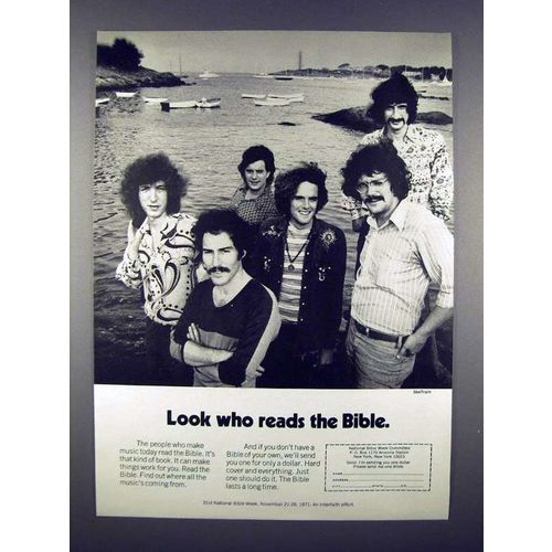 1971 Bible Ad w/ Sea Train - Look Who Reads!