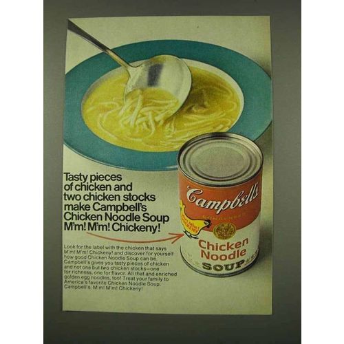 1973 Campbell's Chicken Noodle Soup Ad - Tasty Pieces