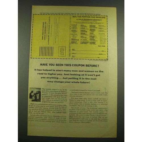 1974 La Salle Extension University Ad