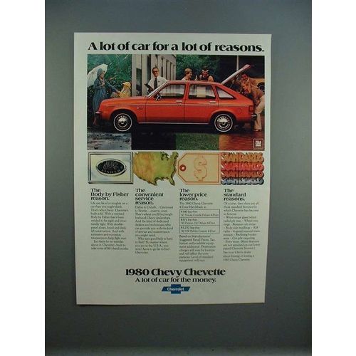 1980 Chevrolet Chevy Chevette Car Ad - A Lot of Car!