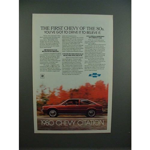 1980 Chevrolet Chevy Citation Car Ad - Drive It!
