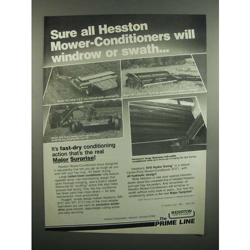1984 Hesston Mower Conditioners Ad - 1091, 1071