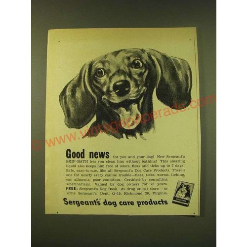1950 Sergeant's Dog Care Products Ad - Good News