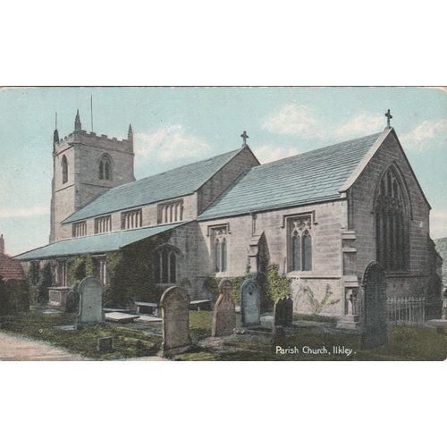 The Parish Church Ilkley Yorkshire Postcard (YKS77132)