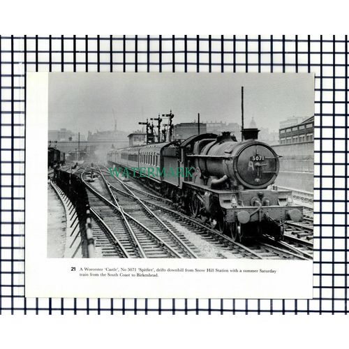 (7840) Snow Hill Railway Station 5071 Spitfire 7902 Eaton Mascot -1970s Cutting