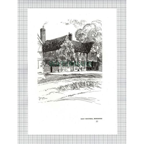 (8608) East Hendred Berkshire - 1980s Print / Cutting