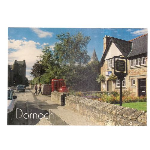 DORNOCH POST OFFICE, SUTHERLAND SCOTLAND unused vintage postcard Anne Baxter =