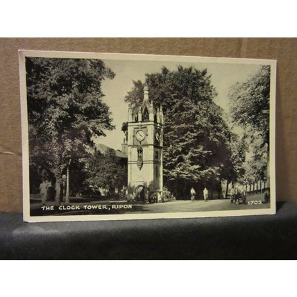 THE CLOCK TOWER, RIPON, YORKSHIRE. . unused vintage postcard RP =
