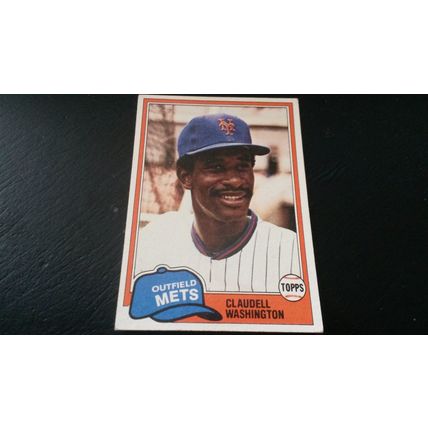 1981 Topps Card # 151 Claudell Washington Very Good-Excellent (4) New York Mets