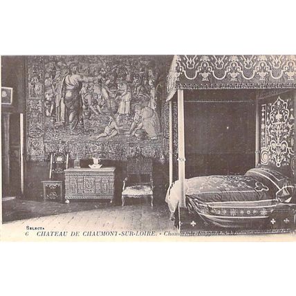 Chaumont sur Loire Chateau Chambre de Ruggieri France Postcard unused VGC