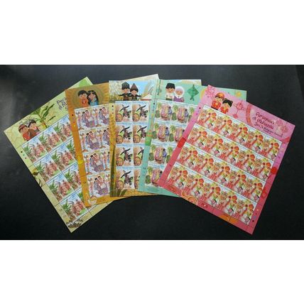 Malaysia Festivals III 2019 Dance Costume Food New Year Diwali (sheetlet) MNH
