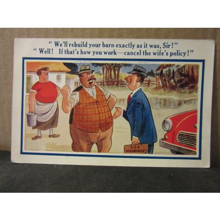 SAUCY SEASIDE HUMOUR POSTCARD used sunshine comic series no 5852 1964 pm