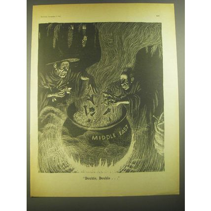 1967 Cartoon by Leslie Illingworth - Middle East Double, Double